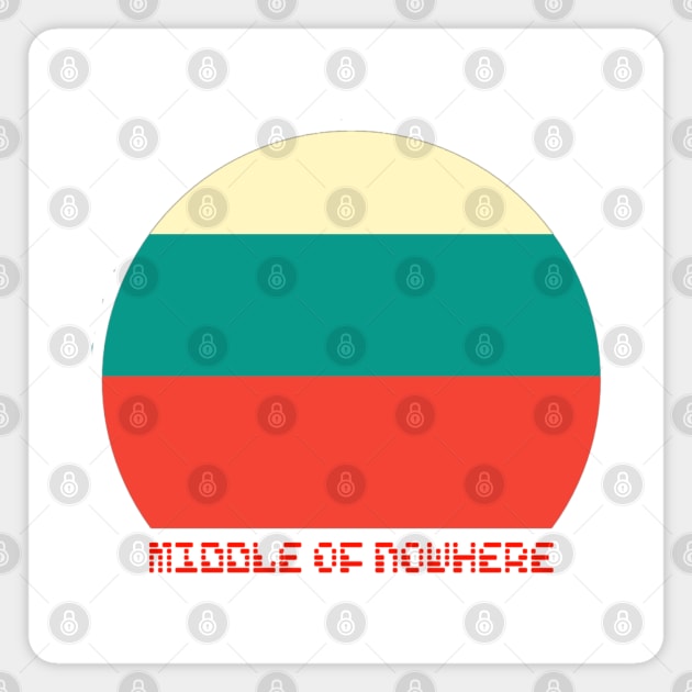 Middle Of Nowhere T shirt Magnet by radeckari25